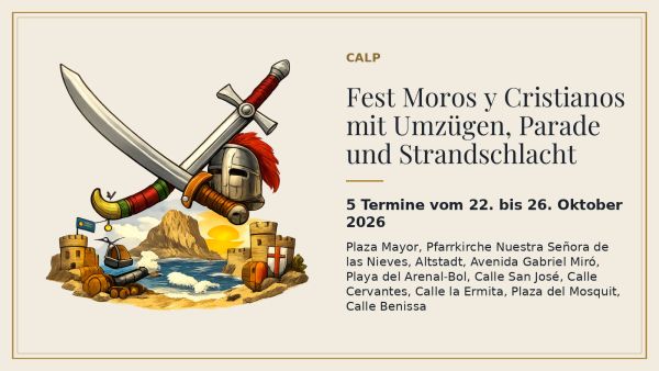 Moros y Cristianos in Calp zum 50. Jubiläum